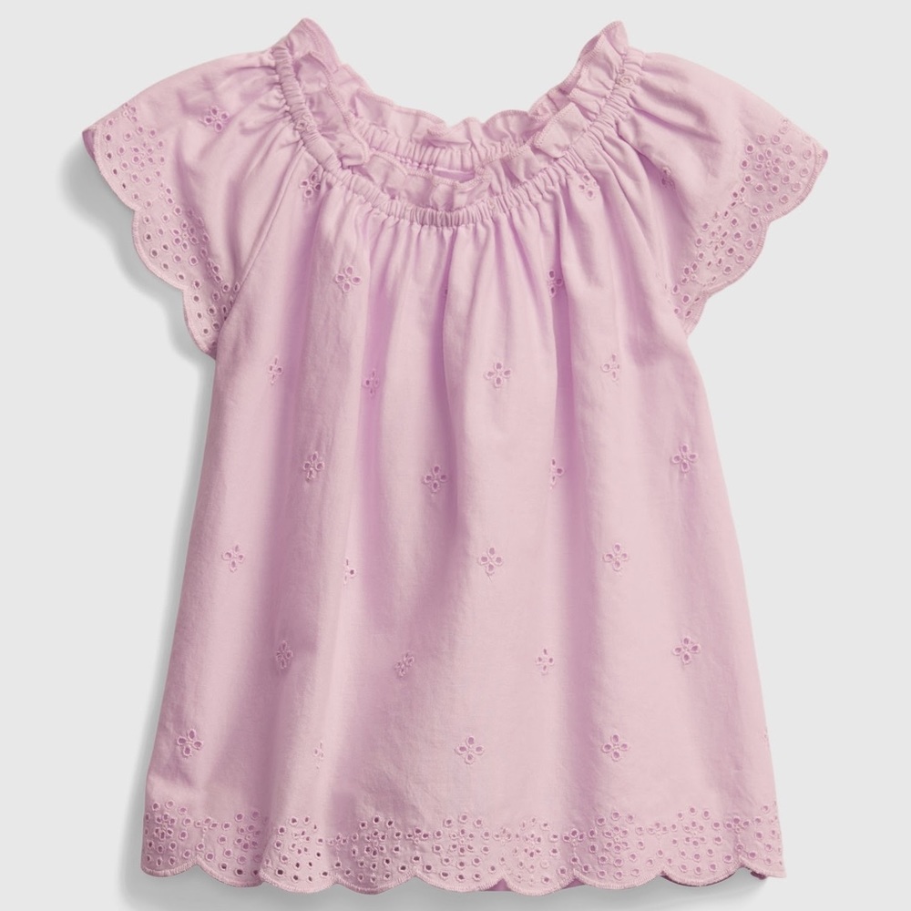 NWT 5T GAP Toddler Eyelet Top in Pale Lilac